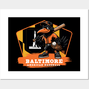 USA - American BASEBALL - Baltimore - Baseball mascot - Baltimore baseball Posters and Art